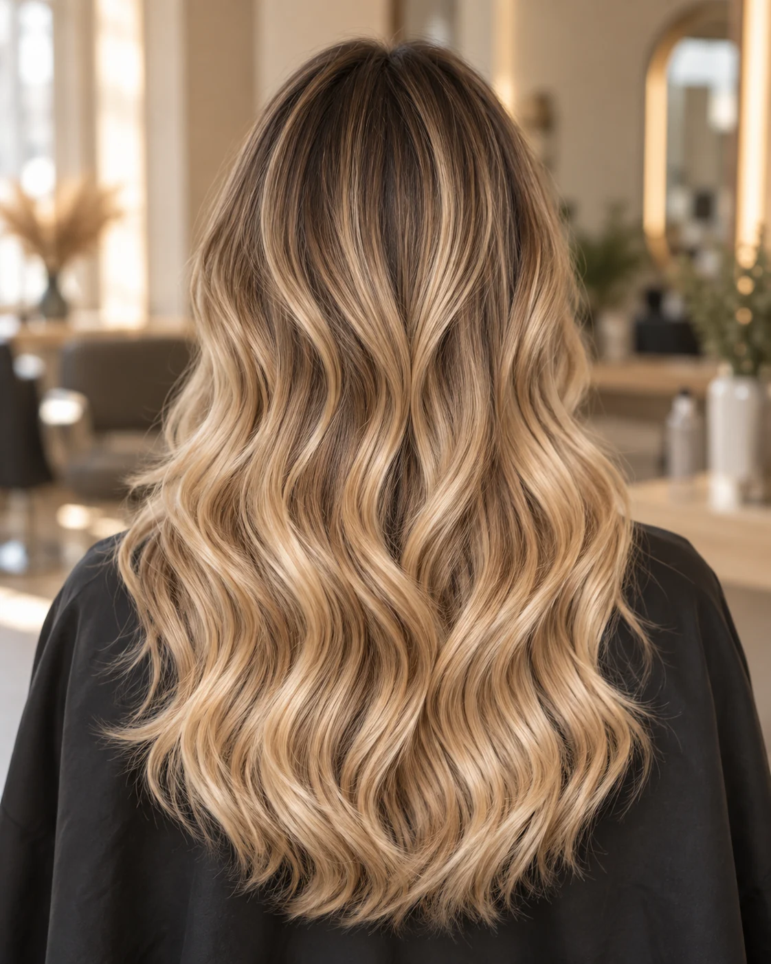 Long wavy hair